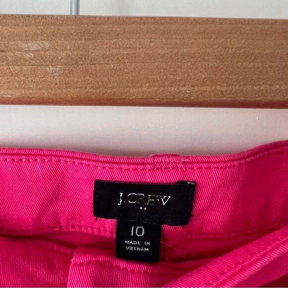 NWT J. Crew Chino Button Front Tie Waist Mini Skirt in Sweet Briar Pink - Picture 7 of 9